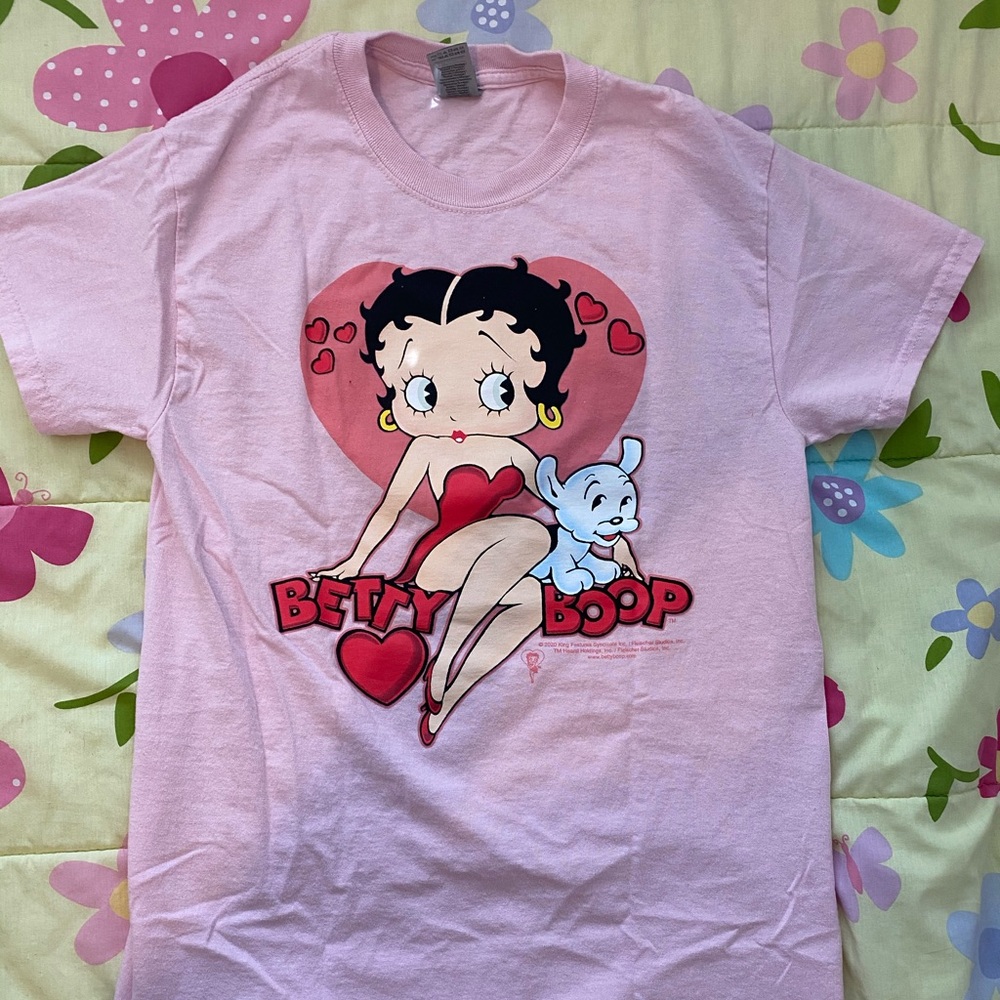 betty boop pink tee size small